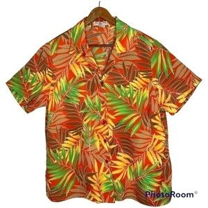 Vintage notations funky print button up